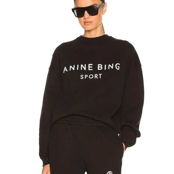 Anine Bing Tops - ANINE BING Logo Sweatshirt